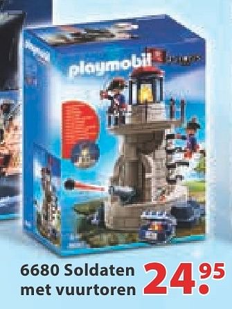 Aanbiedingen Soldaten met vuurtoren - Playmobil - Geldig van 10/10/2016 tot 06/12/2016 bij Multi Bazar