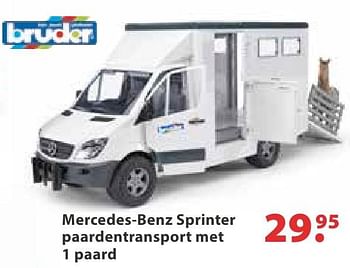 Aanbiedingen Mercedes-benz sprinter paardentransport met 1 paard - Bruder - Geldig van 10/10/2016 tot 06/12/2016 bij Multi Bazar