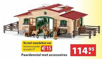Aanbiedingen Paardenstal met accessoires - Huismerk - Multi Bazar - Geldig van 10/10/2016 tot 06/12/2016 bij Multi Bazar