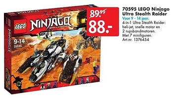 Aanbiedingen 70595 lego ninjago ultra stealth raider - Lego - Geldig van 15/10/2016 tot 30/10/2016 bij Bart Smit