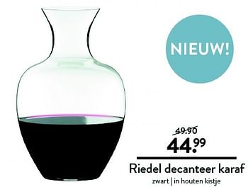 Aanbiedingen Riedel decanteer karaf - Riedel - Geldig van 17/10/2016 tot 30/10/2016 bij Cook & Co