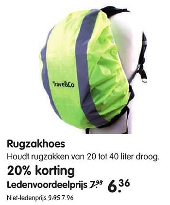 Aanbiedingen Rugzakhoes - Travel&amp;co - Geldig van 17/10/2016 tot 30/10/2016 bij ANWB