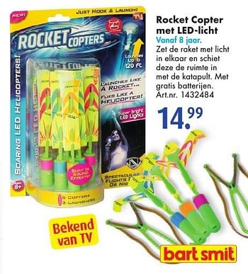 Aanbiedingen Rocket copter met led-licht - Huismerk - Bart Smit - Geldig van 15/10/2016 tot 30/10/2016 bij Bart Smit