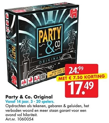Aanbiedingen Party + co. original - Jumbo - Geldig van 15/10/2016 tot 30/10/2016 bij Bart Smit