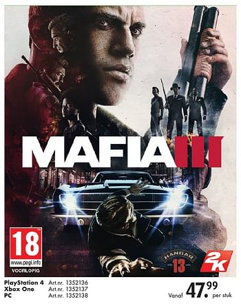 Aanbiedingen Mafia iii - 2K Games  - Geldig van 15/10/2016 tot 30/10/2016 bij Bart Smit