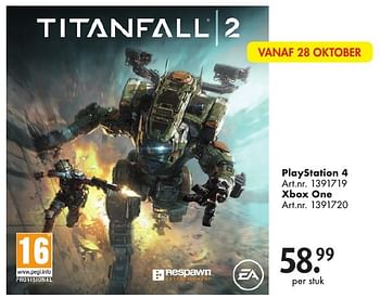 Aanbiedingen Titanfall 2 - Electronic Arts - Geldig van 15/10/2016 tot 30/10/2016 bij Bart Smit