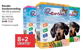 Aanbiedingen Renske hondenvoeding adult kip - Renske - Geldig van 17/10/2016 tot 30/10/2016 bij Boerenbond