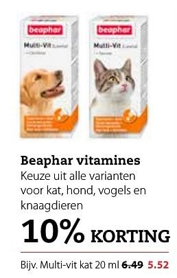 Aanbiedingen Beaphar vitamines multi-vit kat - Beaphar - Geldig van 17/10/2016 tot 30/10/2016 bij Boerenbond