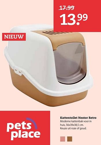 Aanbiedingen Kattentoilet nestor retro - Petsplace - Geldig van 17/10/2016 tot 30/10/2016 bij Boerenbond