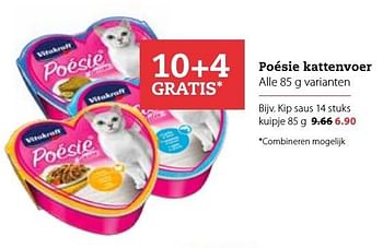 Aanbiedingen Poésie kattenvoer - Vitakraft - Geldig van 17/10/2016 tot 30/10/2016 bij Boerenbond