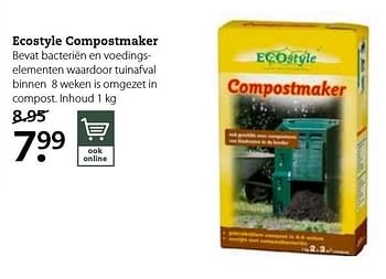 Aanbiedingen Ecostyle compostmaker - Ecostyle - Geldig van 17/10/2016 tot 30/10/2016 bij Boerenbond