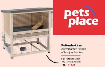 Aanbiedingen Buitenhokken ferplast ranch - Huismerk - Pets Place - Geldig van 17/10/2016 tot 30/10/2016 bij Pets Place