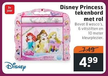 Aanbiedingen Disney princess tekenbord met rol - Disney - Geldig van 18/10/2016 tot 30/10/2016 bij Trekpleister
