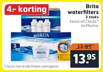 Aanbiedingen Brita waterfilters - Brita - Geldig van 18/10/2016 tot 30/10/2016 bij Trekpleister
