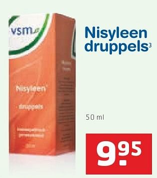 Aanbiedingen Nisyleen druppels - VSM - Geldig van 18/10/2016 tot 30/10/2016 bij Trekpleister