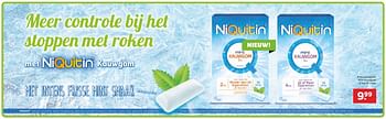 Aanbiedingen Mint kauwgom - Niquitin - Geldig van 18/10/2016 tot 30/10/2016 bij Trekpleister