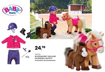 Aanbiedingen Kledingset deluxe paardrij outfit - Baby Born - Geldig van 25/10/2016 tot 06/12/2016 bij Supra Bazar