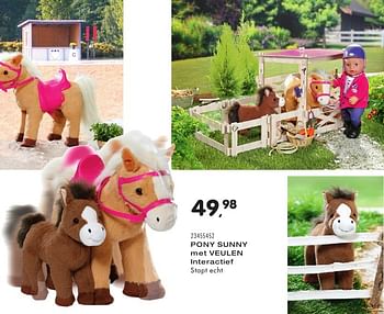 Aanbiedingen Pony sunny met veulen - Baby Born - Geldig van 25/10/2016 tot 06/12/2016 bij Supra Bazar