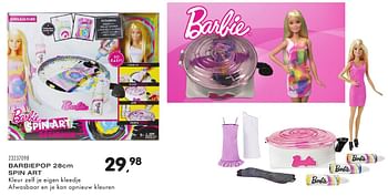 Aanbiedingen Barbiepop spin art - Mattel - Geldig van 25/10/2016 tot 06/12/2016 bij Supra Bazar