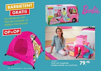 Aanbiedingen Pop-up camper mobilhome met duplex - Mattel - Geldig van 25/10/2016 tot 06/12/2016 bij Supra Bazar
