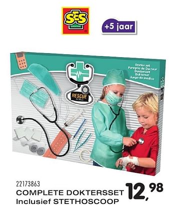 Aanbiedingen Complete doktersset inclusief stethoscoop - SES - Geldig van 25/10/2016 tot 06/12/2016 bij Supra Bazar