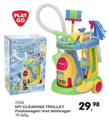 Aanbiedingen My cleaning trolley poetswagen met stofzuiger - Play-Go - Geldig van 25/10/2016 tot 06/12/2016 bij Supra Bazar