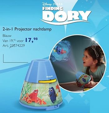 Aanbiedingen 2-in-1 projector nachtlamp - Disney - Geldig van 25/10/2016 tot 06/12/2016 bij Supra Bazar