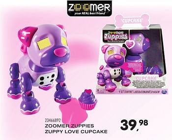 Aanbiedingen Zoomer zuppies zuppy love cupcake - Zoomer - Geldig van 25/10/2016 tot 06/12/2016 bij Supra Bazar