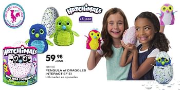 Aanbiedingen Pengula of draggles interactief ei - Hatchimals - Geldig van 25/10/2016 tot 06/12/2016 bij Supra Bazar