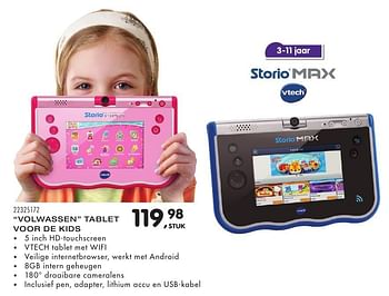 Aanbiedingen Volwassen tablet voor de kids - Vtech - Geldig van 25/10/2016 tot 06/12/2016 bij Supra Bazar