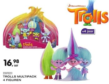 Aanbiedingen Trolls multipack 4 figuren - Hasbro - Geldig van 25/10/2016 tot 06/12/2016 bij Supra Bazar