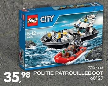 Aanbiedingen Politie patrouilleboot - Lego - Geldig van 25/10/2016 tot 06/12/2016 bij Supra Bazar