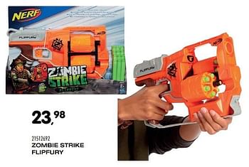 Aanbiedingen Zombie strike flipfury - Nerf - Geldig van 25/10/2016 tot 06/12/2016 bij Supra Bazar