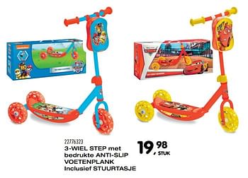 Aanbiedingen 3-wiel step met bedrukte anti-slip voetenplank inclusief stuurtasje - PAW  PATROL - Geldig van 25/10/2016 tot 06/12/2016 bij Supra Bazar