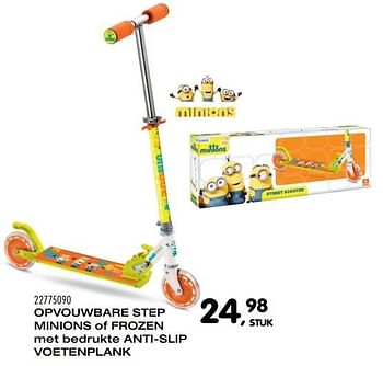 Aanbiedingen Opvouwbare step minions met bedrukte anti-slip voetenplank - Minions - Geldig van 25/10/2016 tot 06/12/2016 bij Supra Bazar