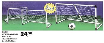 Aanbiedingen Voetbalgoal met bal - Huismerk - Supra Bazar - Geldig van 25/10/2016 tot 06/12/2016 bij Supra Bazar