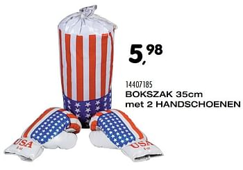 Aanbiedingen Bokszak 35cm met 2 handschoenen - Huismerk - Supra Bazar - Geldig van 25/10/2016 tot 06/12/2016 bij Supra Bazar