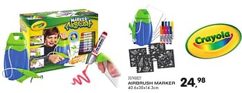 Aanbiedingen Airbrush marker - Crayola - Geldig van 25/10/2016 tot 06/12/2016 bij Supra Bazar