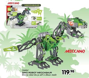 Aanbiedingen Dino robot meccasaur - Meccano - Geldig van 25/10/2016 tot 06/12/2016 bij Supra Bazar