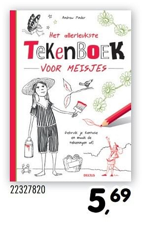 Aanbiedingen Tekenboek voor meisjes - Huismerk - Supra Bazar - Geldig van 25/10/2016 tot 06/12/2016 bij Supra Bazar