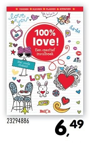 Aanbiedingen 100% love! een creatief invulboek - Huismerk - Supra Bazar - Geldig van 25/10/2016 tot 06/12/2016 bij Supra Bazar