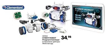 Aanbiedingen Cyber robot - Clementoni - Geldig van 25/10/2016 tot 06/12/2016 bij Supra Bazar