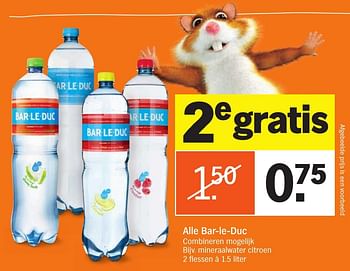Aanbiedingen Mineraalwater citroen - bar le duc - Geldig van 24/10/2016 tot 30/10/2016 bij Albert Heijn