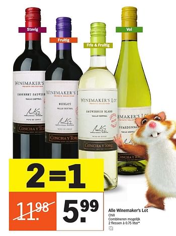 Aanbiedingen Alle winemaker`s lot - Witte wijnen - Geldig van 24/10/2016 tot 30/10/2016 bij Albert Heijn