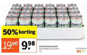 Aanbiedingen Grolsch kornuit pils - Grolsch - Geldig van 24/10/2016 tot 30/10/2016 bij Albert Heijn