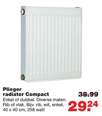 Aanbiedingen Plieger radiator compact - Plieger - Geldig van 24/10/2016 tot 30/10/2016 bij Praxis