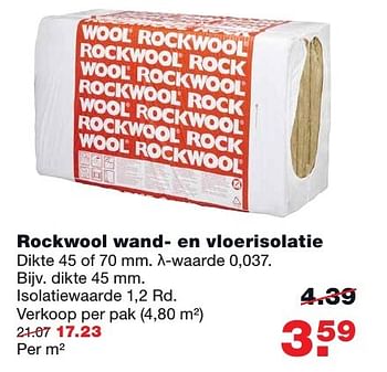Aanbiedingen Rockwool wand- en vloerisolatie - Rockwool - Geldig van 24/10/2016 tot 30/10/2016 bij Praxis