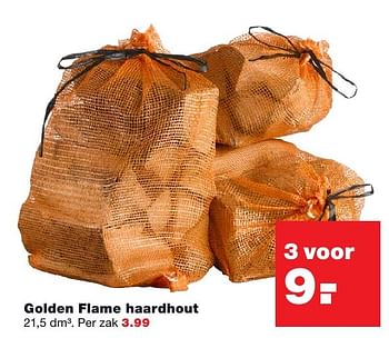 Aanbiedingen Golden flame haardhout - Golden Flame - Geldig van 24/10/2016 tot 30/10/2016 bij Praxis