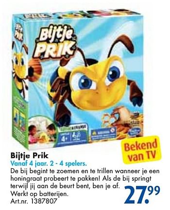 Aanbiedingen Bijtje prik - Hasbro - Geldig van 24/09/2016 tot 07/12/2016 bij Bart Smit