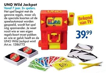 Aanbiedingen Uno wild jackpot - Mattel - Geldig van 24/09/2016 tot 07/12/2016 bij Bart Smit